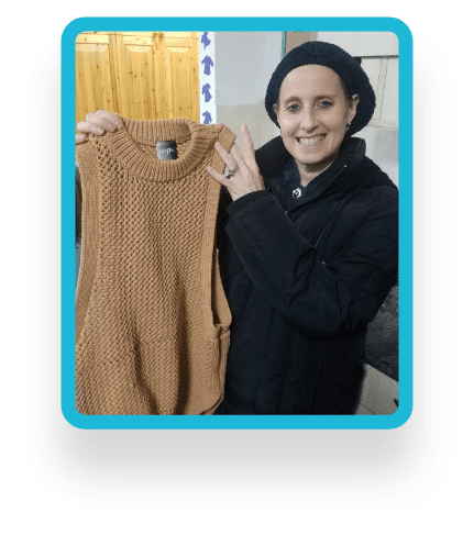 41 year old Shulamit can light the Yom Tov candles with the knowledge that each of her 7 children feel beautifully dressed.